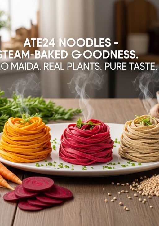 Noodles Trio Combo – Carrot, Beetroot, and Multi Millet Whole Wheat Noodles – Steam-Baked, No Maida, No Preservatives (220gx3)