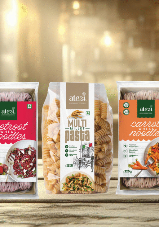 Carrot Noodles + Beetroot Noodles + Multi Millet Pasta – Combo Pack– Steam-Baked, No Maida, No Preservatives (220gx3)